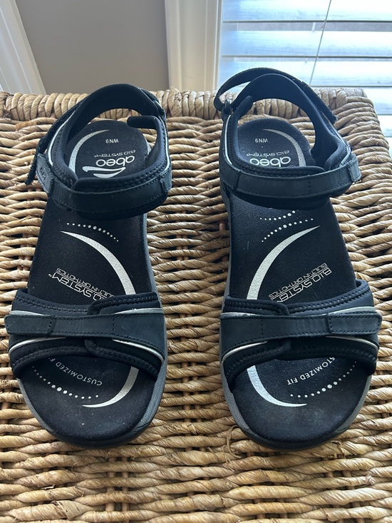 Abeo Shoes - Abeo Black Women's Bio System Adjustable Comfort Sandals Size 9